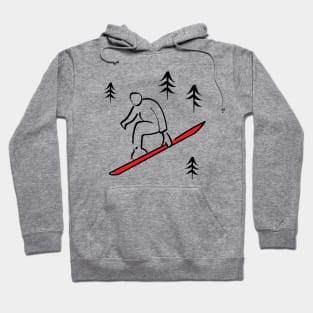 Snowboarding Illustration Hoodie